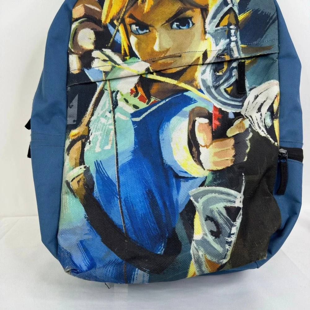 The Legend of Zelda Breath of the Wild Link Backpack Blue Graphic Print Nintendo